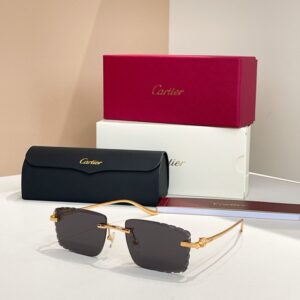 Cartier CT0682S Design Fashion High Quality 1:1 Replica Rimless Sunglasses Women Men