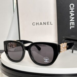 CHANEL CH3488 High-quality Fashionable Sunglasses Sheet Frame Hollow Round Bead Design
