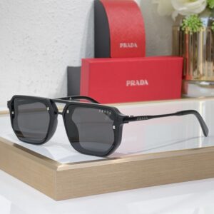 PRADA SPR83ZS New High-Quality Fashionable Aesthetically Pleasing metal frame Square SUNGLASSES Women Men