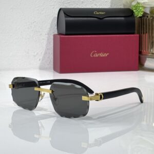 CARTIER CT0526S New High-Quality Fashionable Aesthetically Pleasing Metal Frameless square SUNGLASSES Women Men